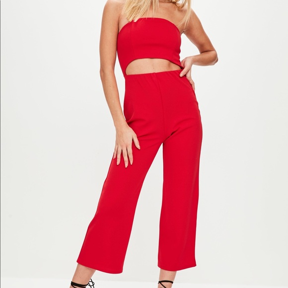 bandeau cut out jumpsuit